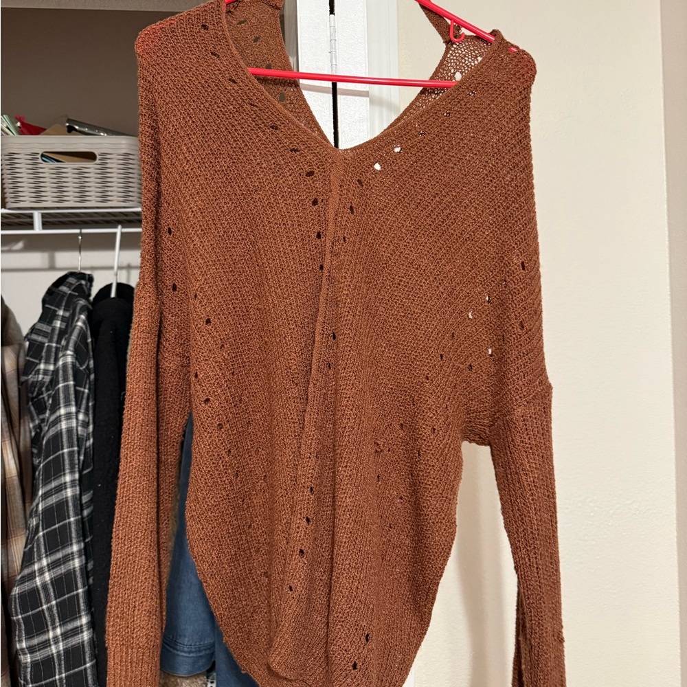 Women's Brown Knit Sweater